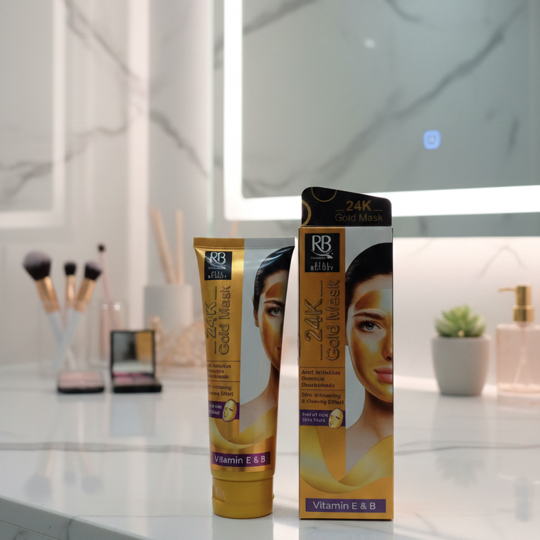 RB Cosmetics Real Beauty 24K Gold Mask, Hydrating & Radiance Treatment