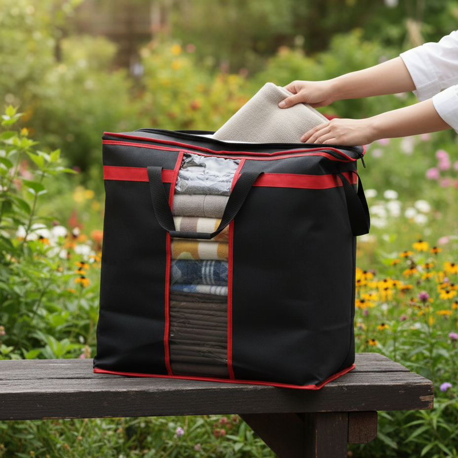 Large Storage Bag Organizers, Heavy-Duty Clothes & Blanket Storage Solution