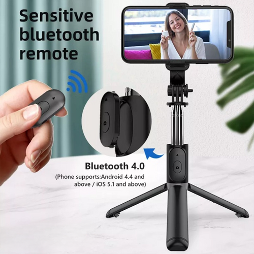 Selfie Stick,LED Light Wireless Bluetooth Foldable Mini Tripod