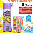 Rechargeable Portable Mini Juicer Blender Outdoor Juicing Cup