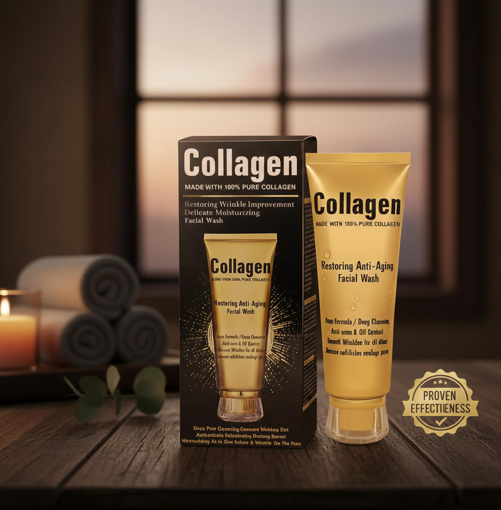 Collagen Restoring Anti-Aging Facial Wash - Deep Cleansing, Wrinkle Improvement, Oil Control & Delicate Moisturizing (120ml)