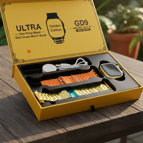 GD9 Ultra Golden Edition Smart Watch, Premium Design Smartwear