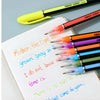 12-Color Neon Gel Pen Set, Bold Smooth Writing, for School & Office Use