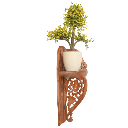 Wooden Wall Shelf Corner