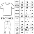 Round neck, half-sleeve casual T-shirt with matching trouser