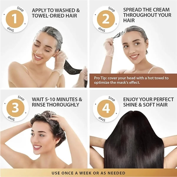 Karseell Collagen Deep Repair Hair Mask 500ml | Argan Oil & Collagen for Smooth, Shiny Hair