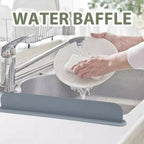 Reusable Silicone Sink Splash Guard 14 Inch – Waterproof Countertop Water Barrier with Suction