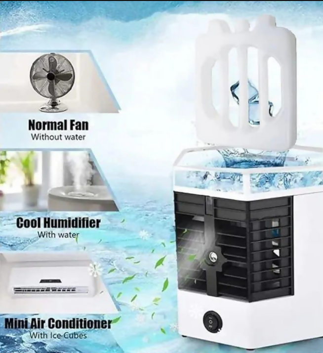 Mini Air Cooler White Portable Quiet Cooling