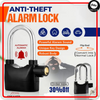 Heavy Duty Anti-Theft Alarm Lock with Built-in Security Siren | Smart Stainless Steel Padlock | Weatherproof Outdoor Lock for Bike, Motorcycle, Gate & Door | Universal Security Lock with Motion Detection, 110dB Loud Siren & 3 Keys