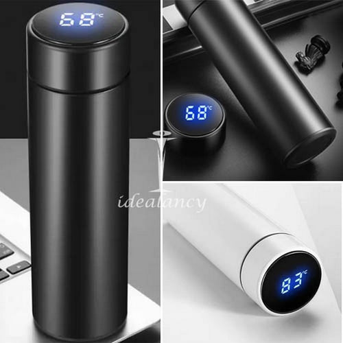 Smart Temperature Display Stainless Steel Water Bottle With LED Touch Lid