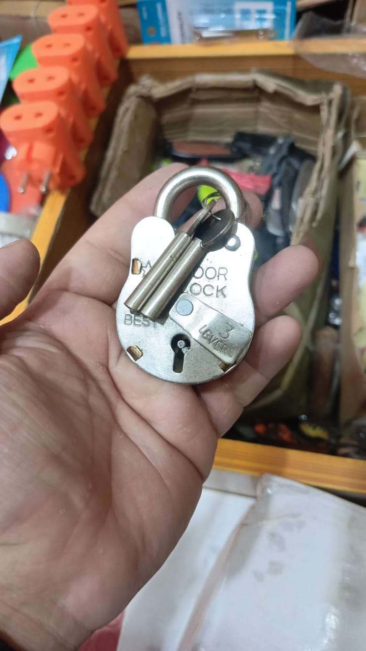 Heavy Duty Desi Pad Lock, Durable Security Lock with 2 Keys