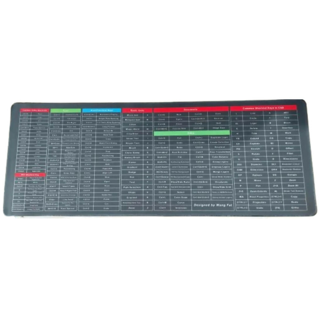 Shortcut Keyboard Mat 30×80cm, Anti-Slip, Office & Gaming Desk Pad