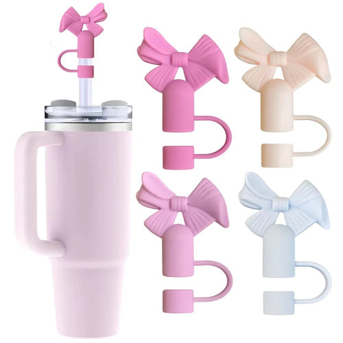 Cute Bow Straw Cap Cover For 10mm Straws Compatible With Stanley Tumbler