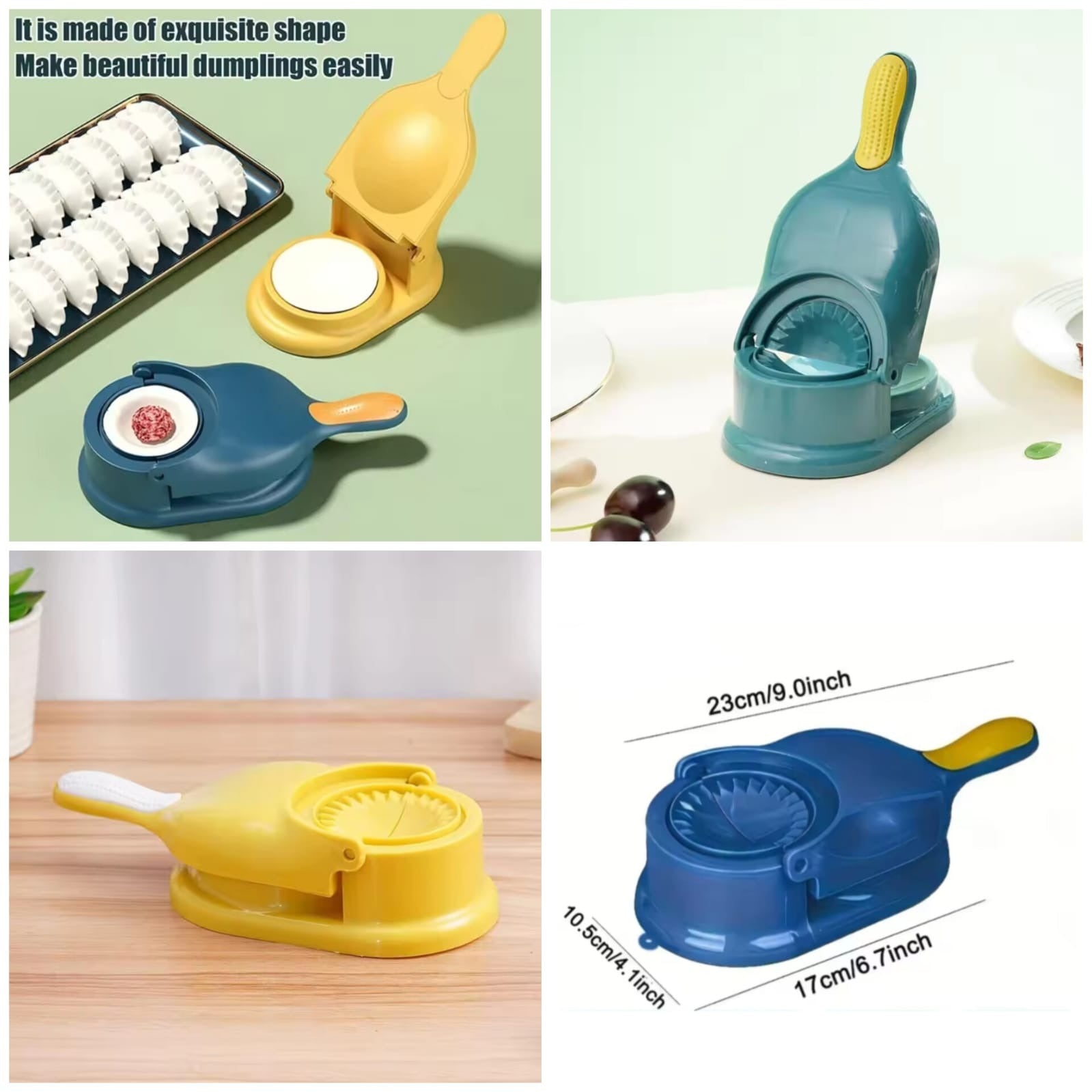 2-in-1 Dumpling Maker Press, Dough Flattener & Sealing Mould