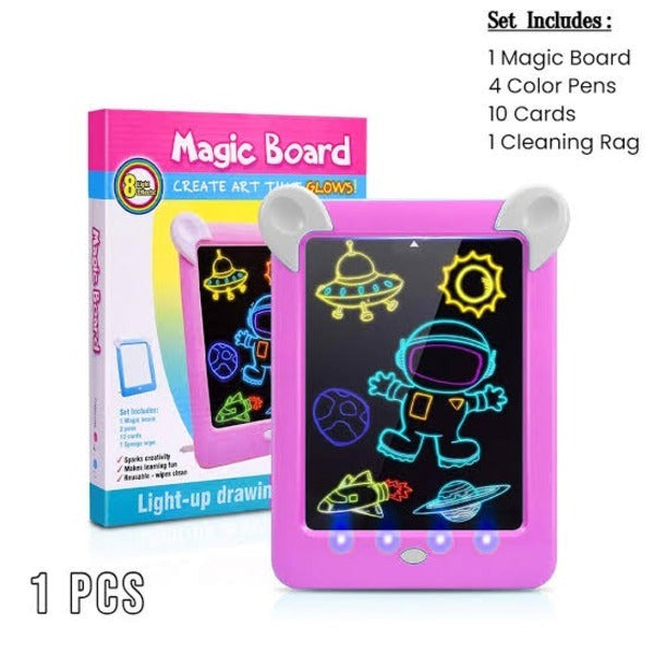 3D Magic Drawing Board With LED Light Up Glow Pad