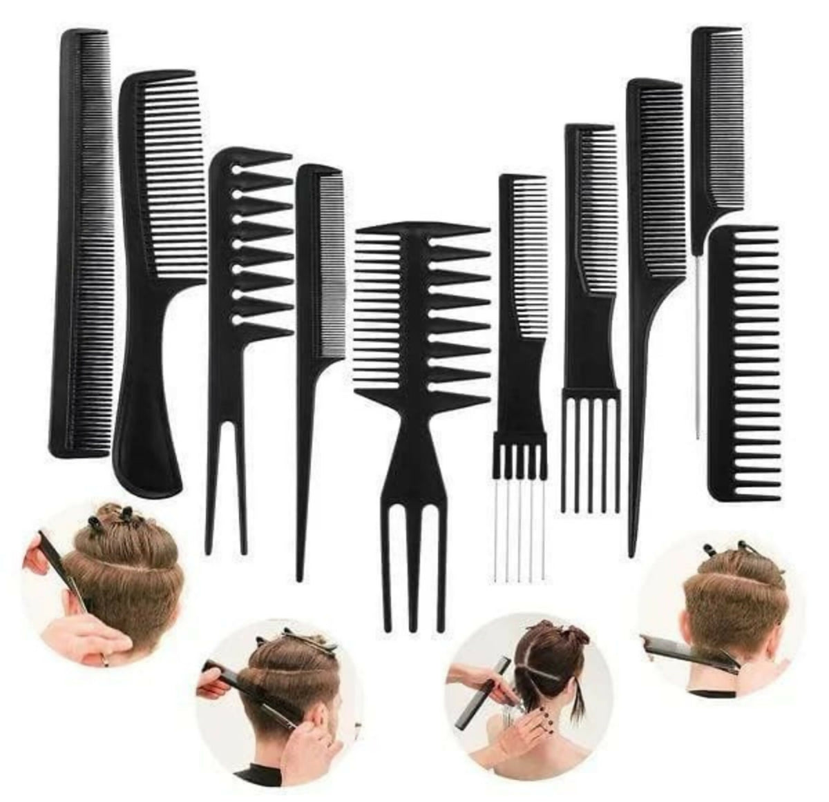 10 Pcs Professional Hair Styling Comb Set