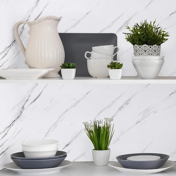 yu450/85Upgrade your home décor with the Marble Sheet Sticker – a premium 60x200cm waterproof self-adhesive PVC wallpaper designed for furniture, walls, and countertops. Featuring a realistic marble finish, it adds elegance and durability while offering a