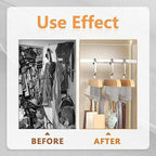 8 Hooks Multi-function Wooden Caps, Belts, Tie Hanger – Strong No Trace Storage Rack