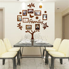 Frame Set Family Tree With Butterfly Acrylic Wall Art