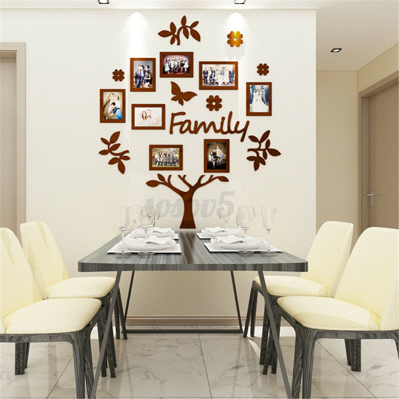 Frame Set Family Tree With Butterfly Acrylic Wall Art