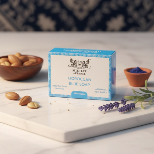 Midhat Apparel Moroccan Blue Soap For Premium Personal Care