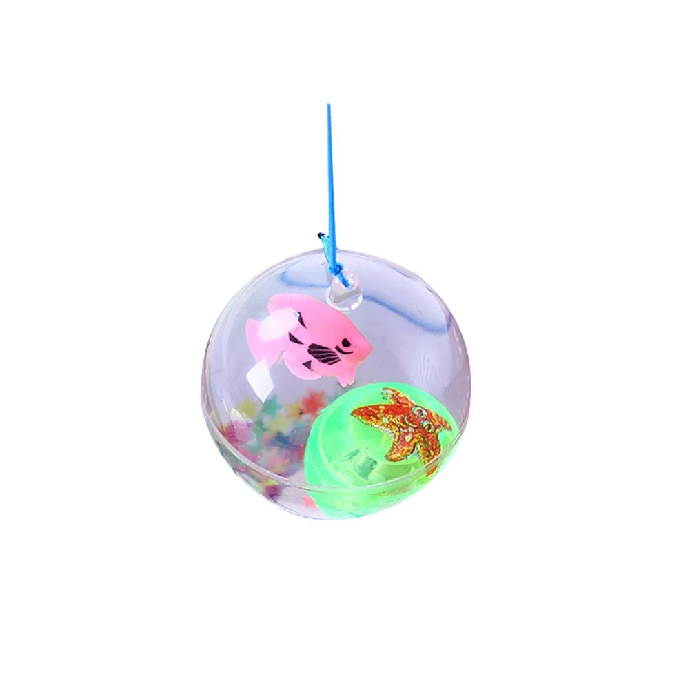 Glowing Cartoon Fish Ball Toy for Kids Auto Light Bouncing Ball