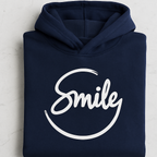 Navy Blue Smile Hoodie for Men