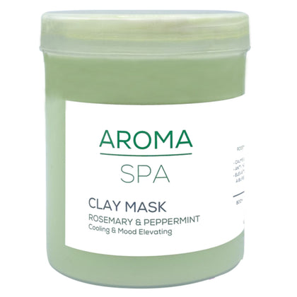 Clay Mask, Aroma Rosemary & Peppermint 1000g - Cooling & Mood-Elevating