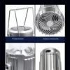 6 in 1 portable outdoor LED camping lantern with fan solar charge rechargeable light energy saving tent lamp flashlight