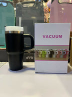Mini Insulated Tumbler with Handle – Stainless Steel Travel Mug with Straw Lid (Hot & Cold) (480ml)