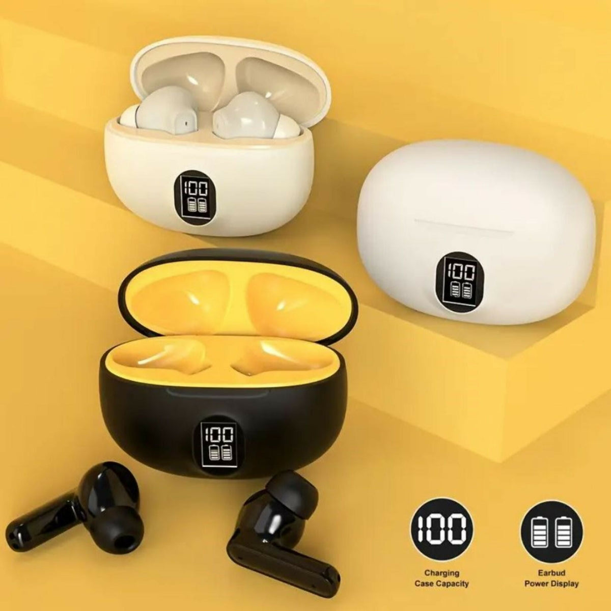Pro 3rd Generation TWS Wireless Bluetooth Earbuds with Digital Battery Display