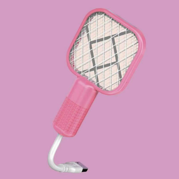 Mini USB Rechargeable Mosquito Racket with UV Light | Electric Bug Zapper & Fly Swatter
