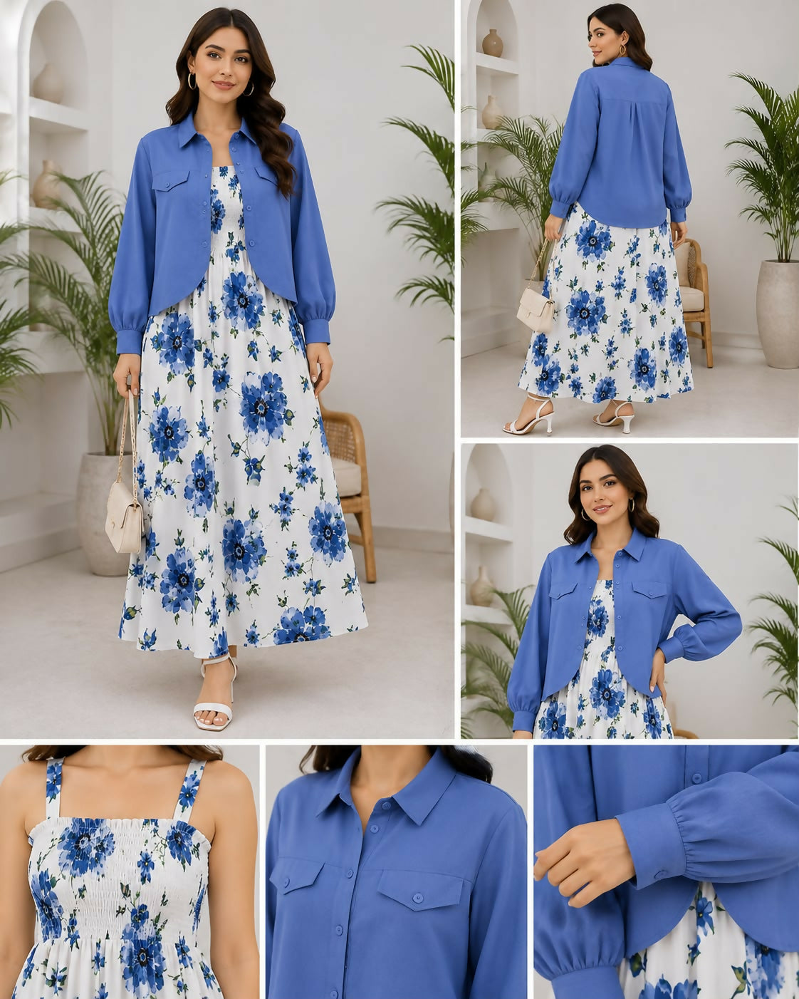 Flower printed koti Maxi Turkish style Smokey Maxi