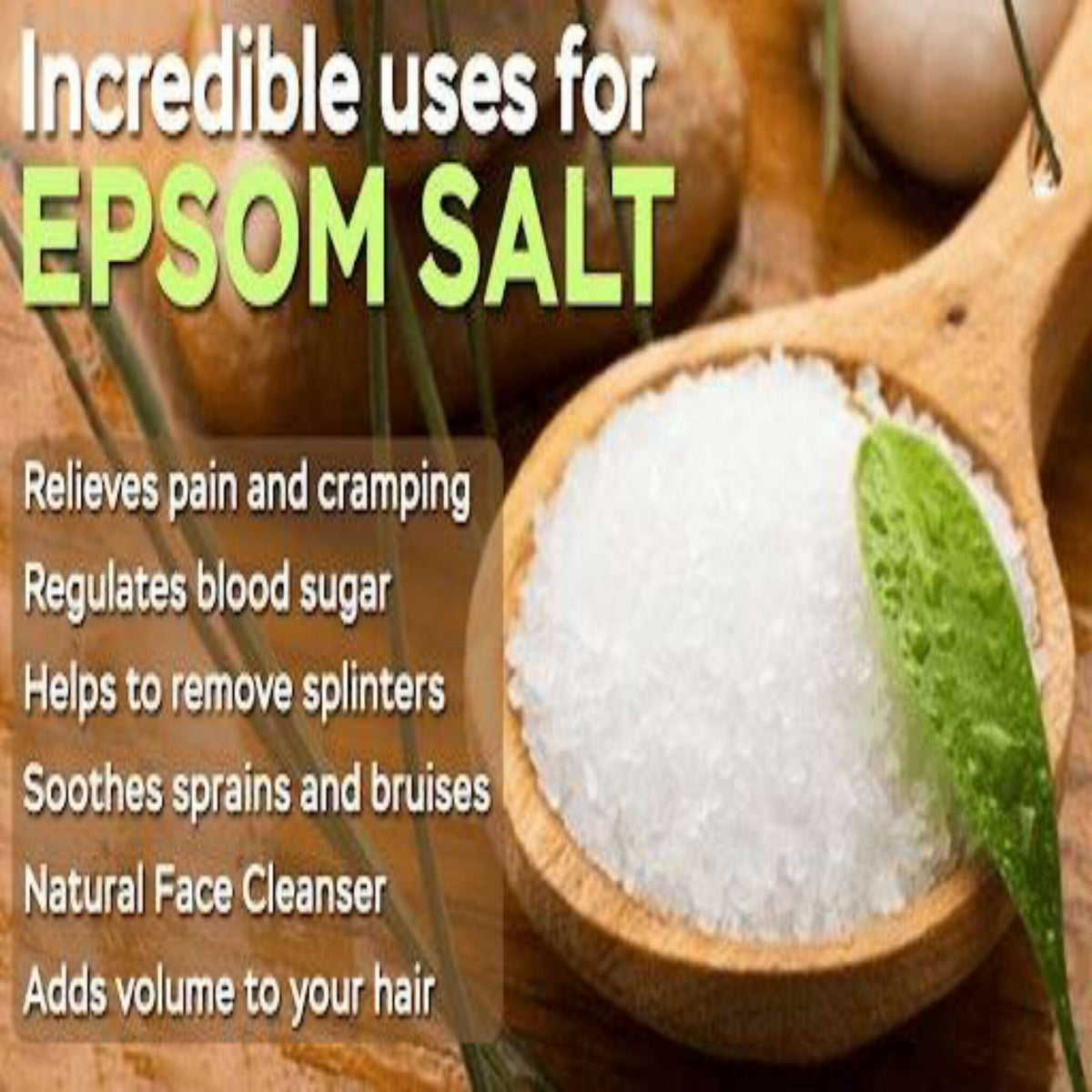 1Kg Epsom Salt – Natural Mineral Fertilizer for Plants, Beauty & Household Use