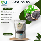 Basil Seeds (Tukh Malanga), With Nature’s Cooling Properties [تخم ملنگا] 250gm