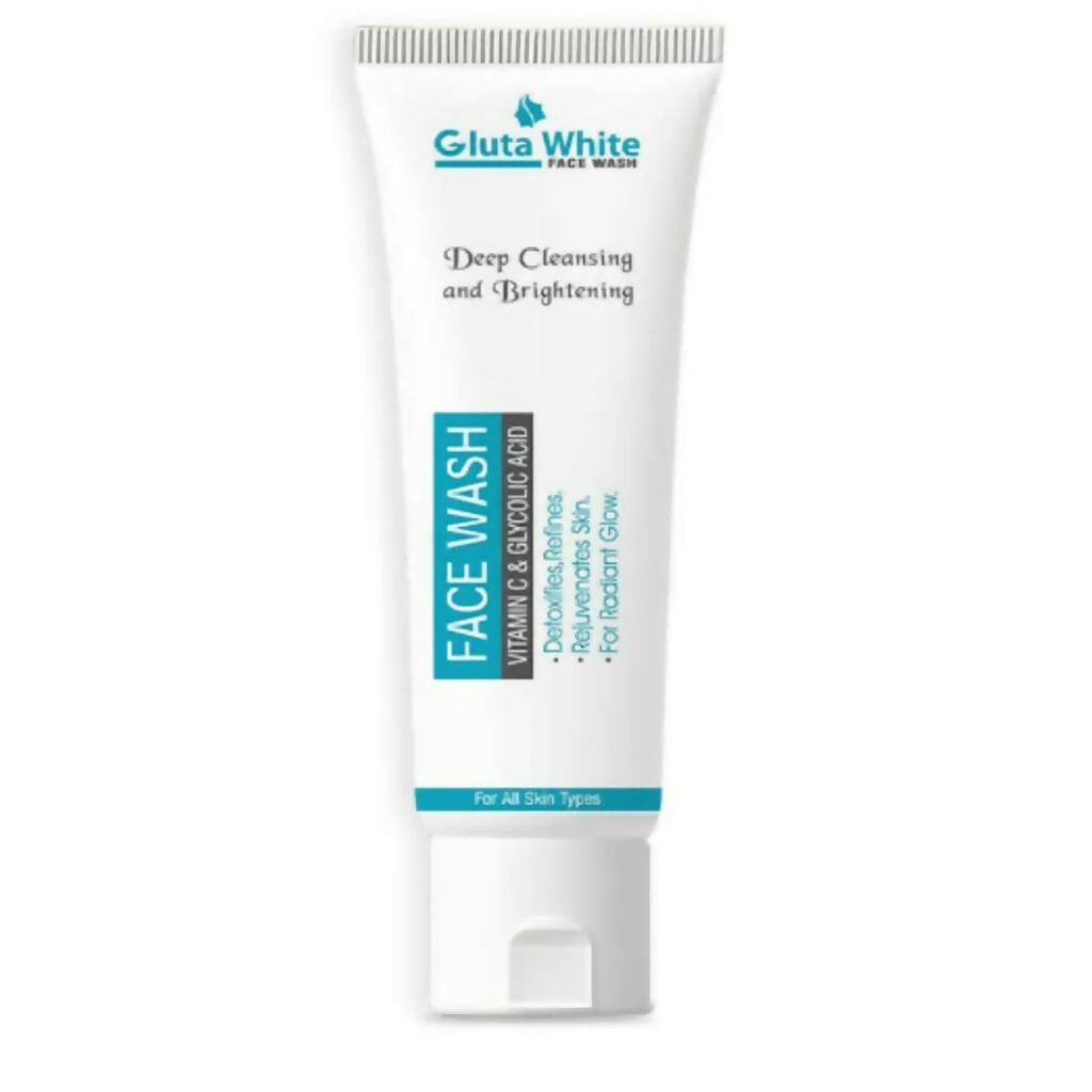 Gluta White Face Wash, Vitamin C & Glycolic Acid Brightening Formula