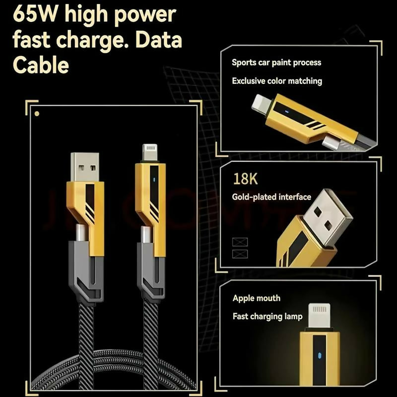 4-in-1 Multi USB Charging Cable – For IPhone and Type C