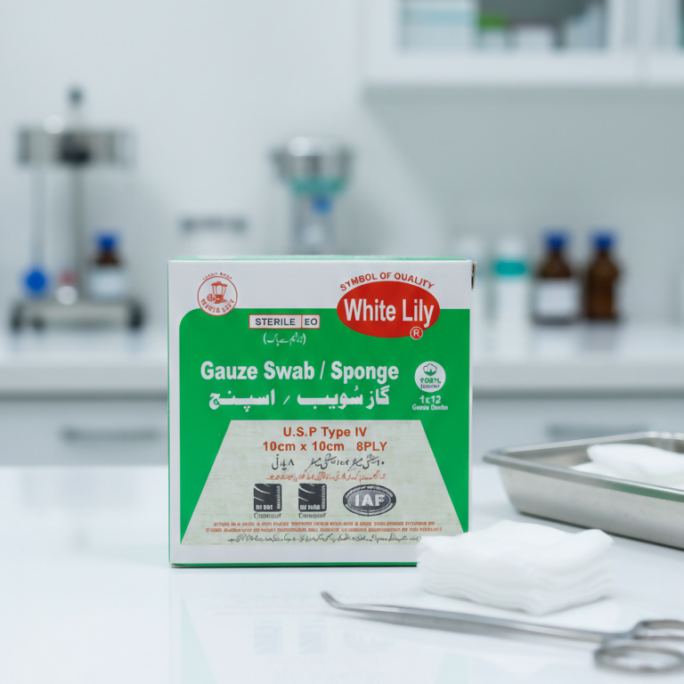 Lily Gauze Swab / Sponge Pad – Pack of 12 Sterile, Soft & Absorbent Medical Pads for Wound Care, Dressing, Cleaning & First-Aid Use