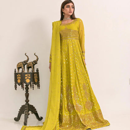 Dress Set, Chiffon Dupatta & Twisted Silk Trouser, for Women