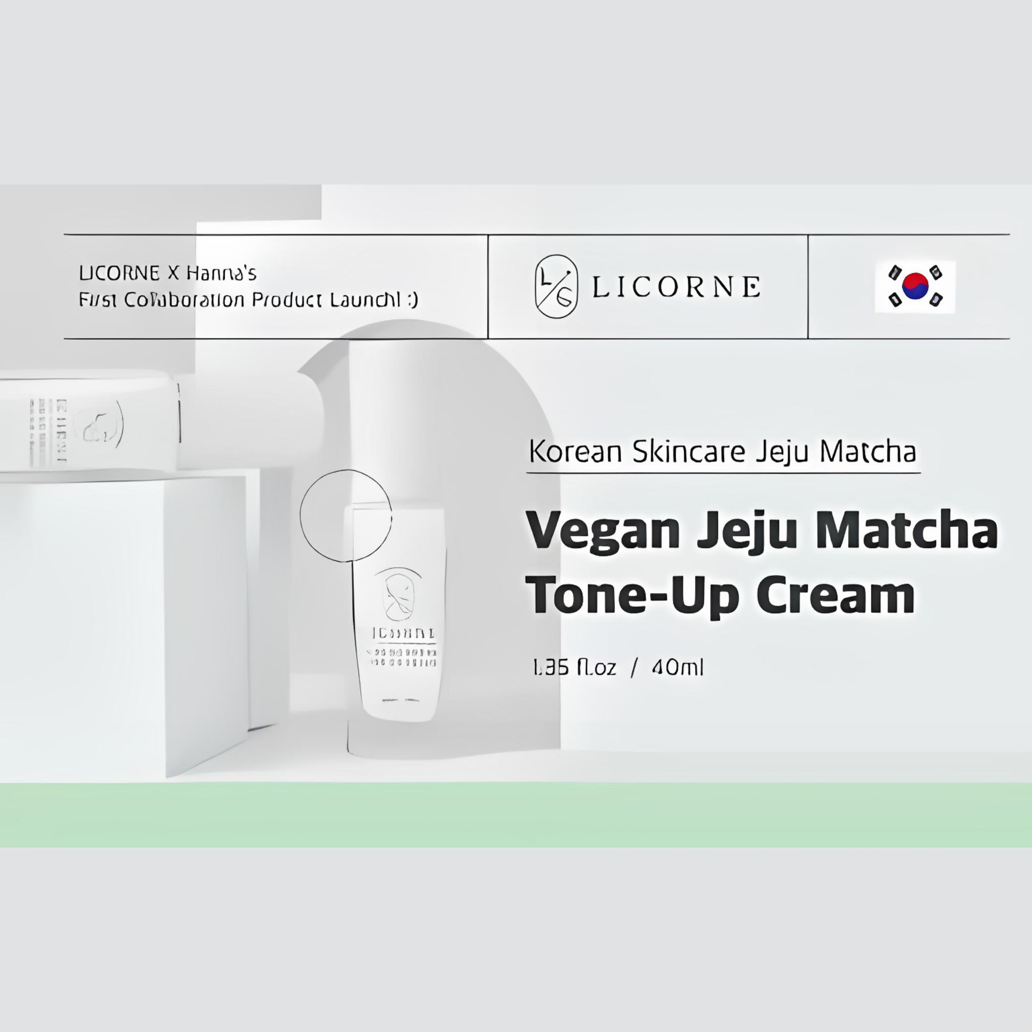 LICORNE Vegan Jeju Matcha Tone-up Cream