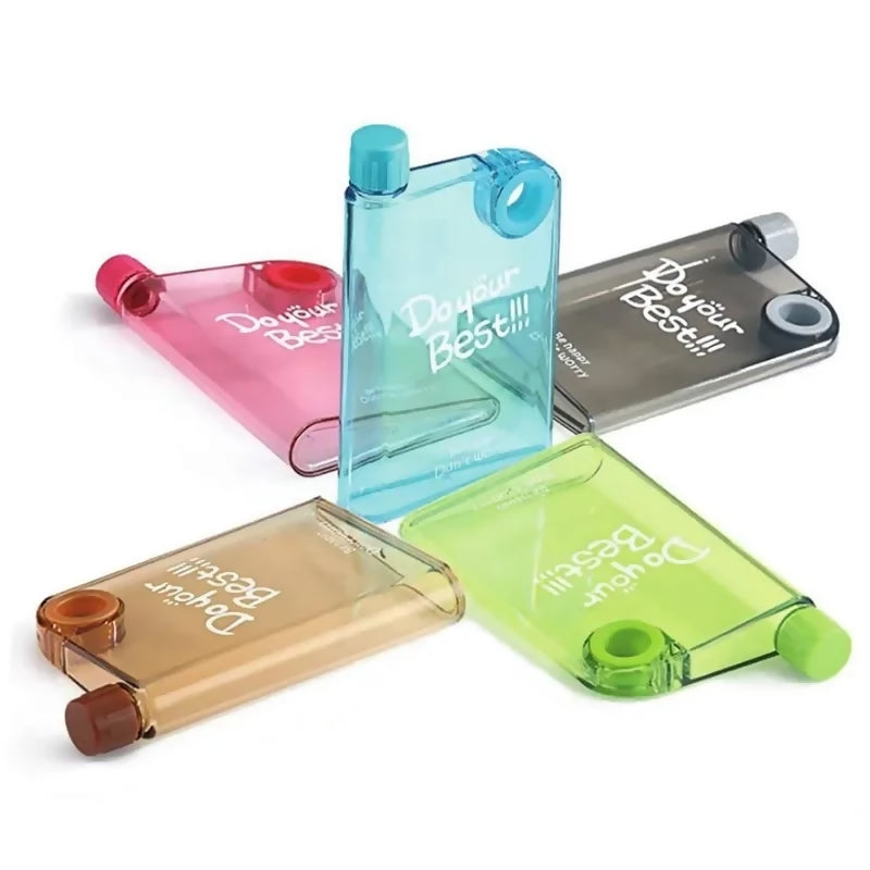 Ultra Slim Notebook Style Water Bottle – 1 Pc (Random Color)