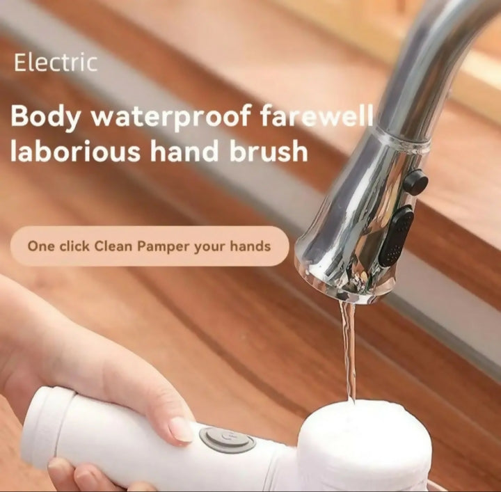 5-in-1 Rechargeable Magic Brush | Handheld Electric Scrubber | 360° Rotating with 3 Replaceable Multipurpose Brush Heads
