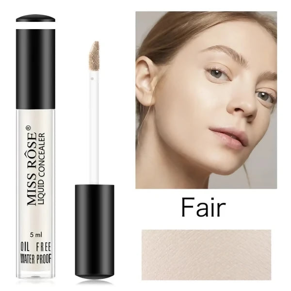 MISS ROSE Liquid Concealer | Ivory 6 | Waterproof High-Coverage Formula (5ml)