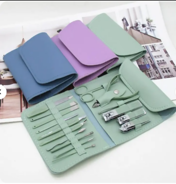 16-in-1 Stainless Steel Nail Care Kit – Manicure & Pedicure Tool Set