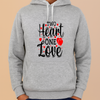 New Summer Collection Full Grey Hoodie TWO HEART ONE LOVE Printed For Girl And Boys