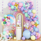 57 Pcs Pastel Unicorn Birthday Decoration Set For Girls Party