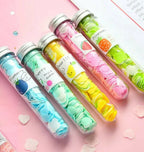 120pcs Disposable Paper Flower Soap Tube – Portable Handwash Sheets for Kids & Adults | Travel-Friendly Pocket Soap Flakes