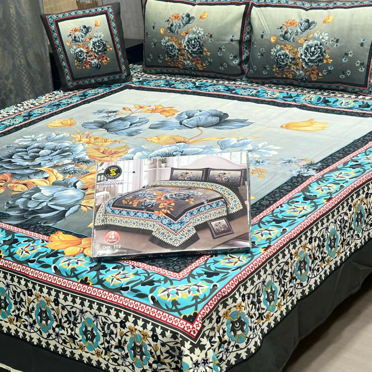 3 D PANAL BEDSHEET CRYSTAL COTTON