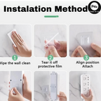 10 Pairs Heavy Duty Double-Sided Adhesive Wall Hooks Hanger