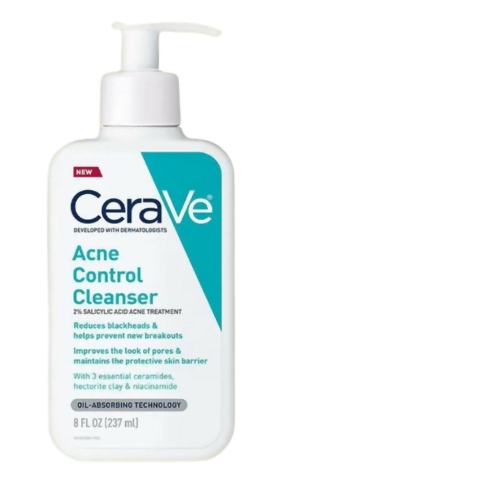 CeraVe Acne Control Cleanser 237ml, Salicylic Acid Exfoliating Wash